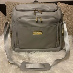 🩷💙Grey Fox Gray Diaper Bag with Gold Accents💙THIS IS BABY  BAG 💼 👶 . BOX B